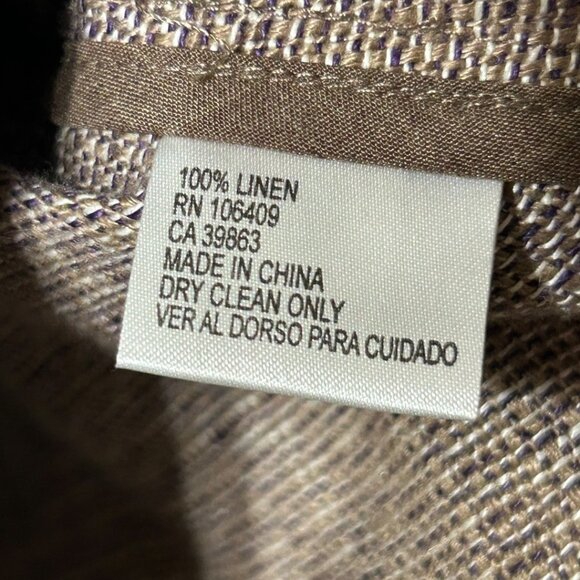 Nurture 100%‎ Linen Boho Layering Jacket with Roll-Up Sleeve Women's Size 12 - Picture 4 of 7